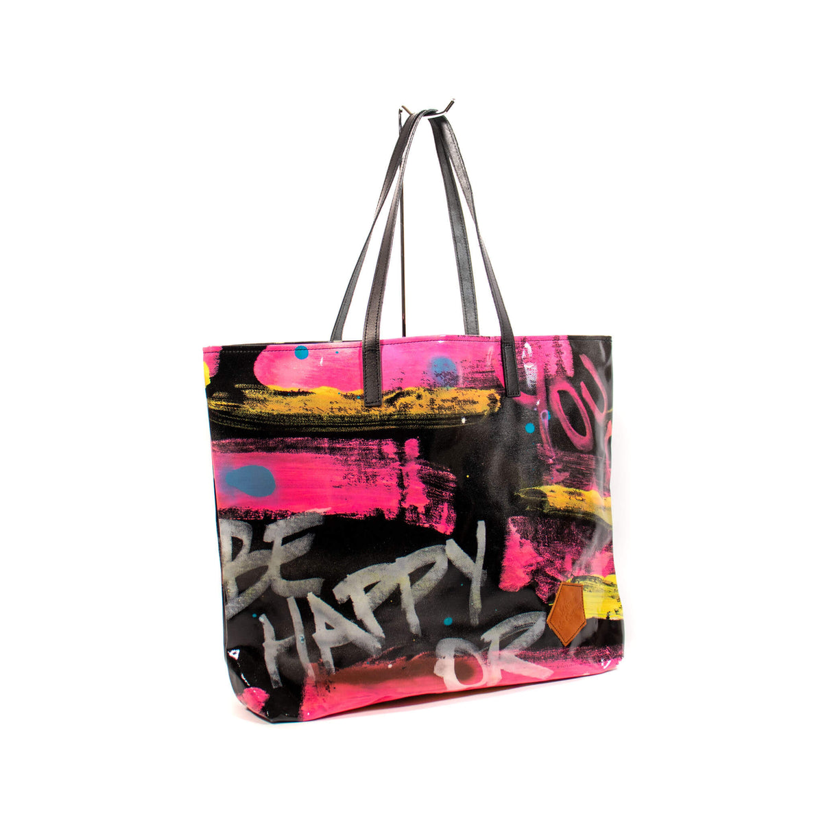 BLACKxPAINTED BIG TOTE BAG #2 / ブラックxペイント ビッグ トートバッグ