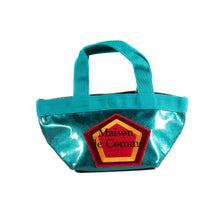 画像をギャラリービューアに読み込む, METALLIC AQUA MINI TOTE BAG / メタリック アクア ミニ トートバッグ