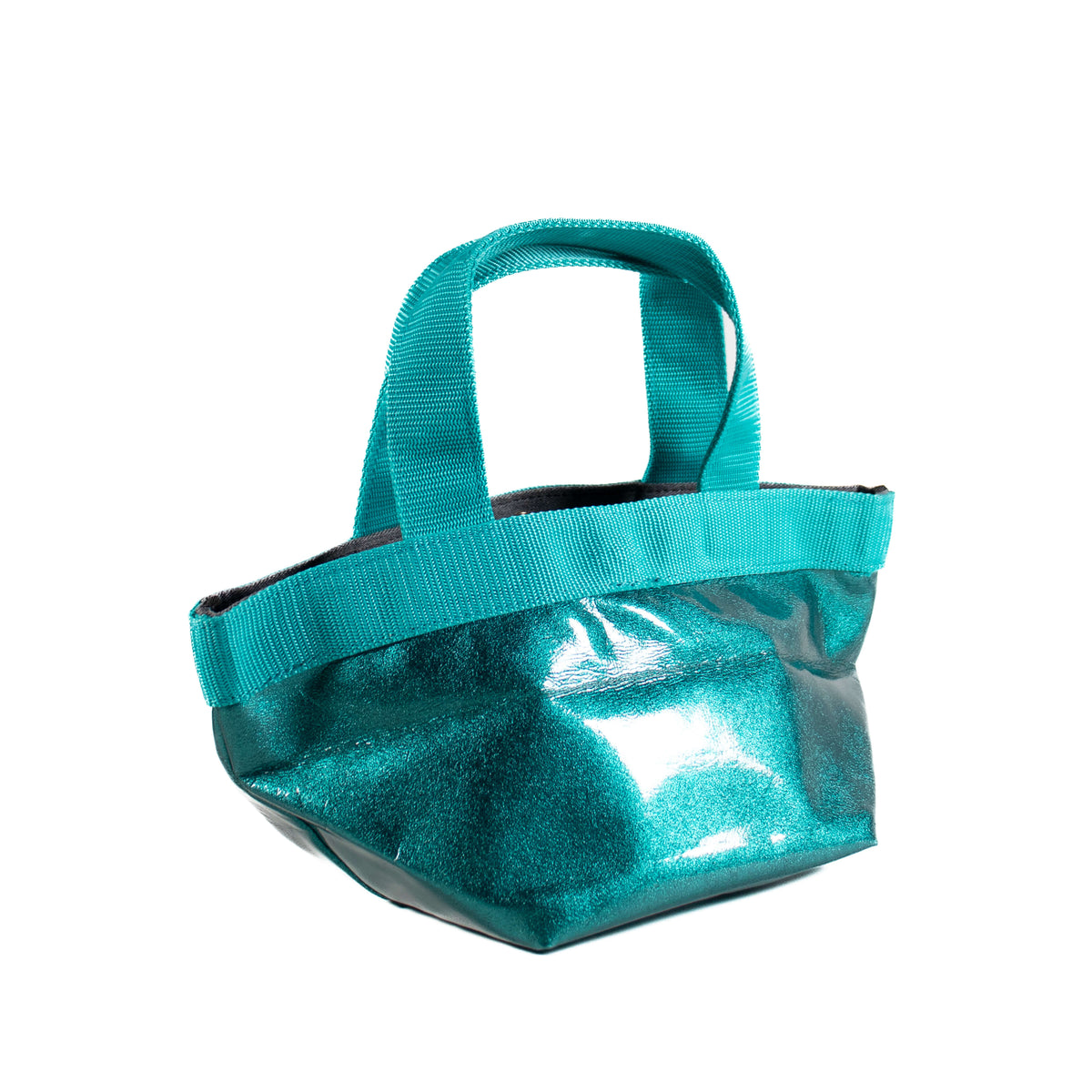 METALLIC AQUA MINI TOTE BAG / メタリック アクア ミニ トート