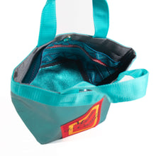 画像をギャラリービューアに読み込む, METALLIC AQUA MINI TOTE BAG / メタリック アクア ミニ トートバッグ