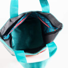 画像をギャラリービューアに読み込む, METALLIC AQUA MINI TOTE BAG / メタリック アクア ミニ トートバッグ