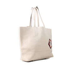 画像をギャラリービューアに読み込む, IVORY LEATHER BIG TOTE BAG / アイボリーレザー ビッグ トートバッグ