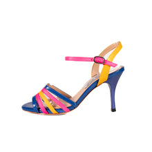 画像をギャラリービューアに読み込む, BLUE & PINK STRAP WORK SANDALS <br>(ブルー&ピンク ストラップワークサンダル)