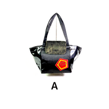 画像をギャラリービューアに読み込む, BLACK MIXED TOTE BAG / ブラック ミックス ハンドルバッグ