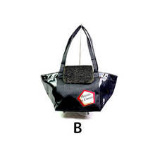 画像をギャラリービューアに読み込む, BLACK MIXED TOTE BAG / ブラック ミックス ハンドルバッグ
