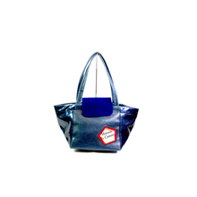 画像をギャラリービューアに読み込む, BLUE MIXED TOTE BAG / ブルー ミックス ハンドルバッグ