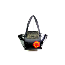 画像をギャラリービューアに読み込む, BLACK MIXED TOTE BAG / ブラック ミックス ハンドルバッグ