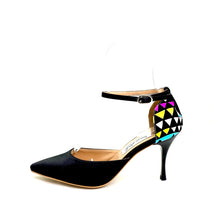 画像をギャラリービューアに読み込む, MULTICOLOR HEEL POINTED SHOES<br>(マルチカラーヒール シングルストラップ ポインテッドシューズ)<br>★日本限定★