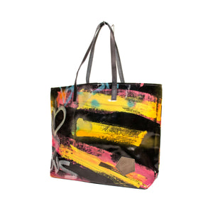 BLACKxPAINTED BIG TOTE BAG #4 / ブラックxペイント ビッグ トートバッグ