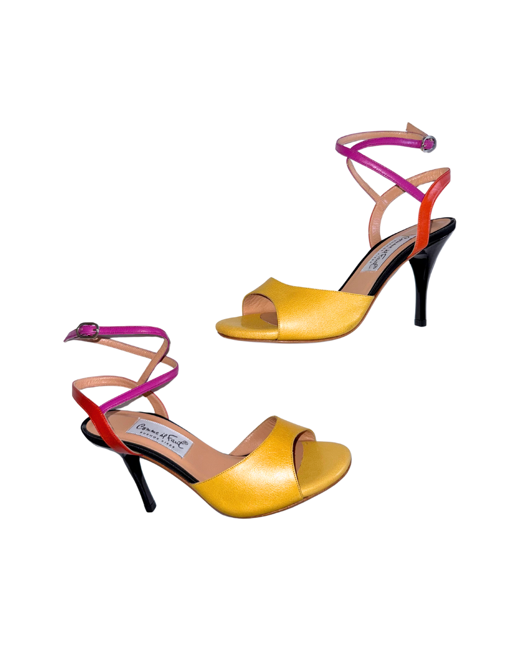 YELLOW SUEDE BALLERINA HEEL SANDALS (イエロー スエード バレリーナヒール)
