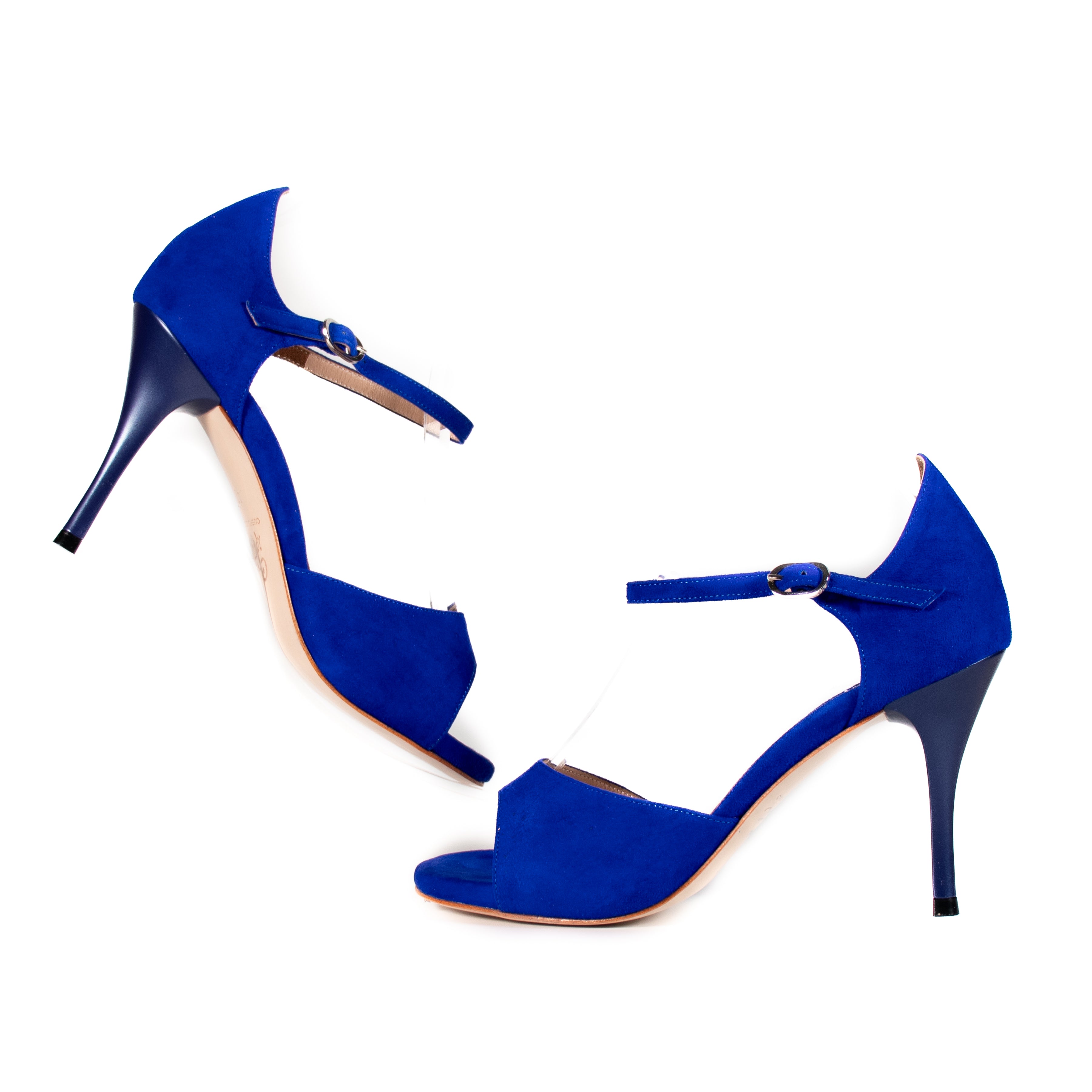 VELVET ROYAL BLUE TULIP SANDALS , (ベルベットロイヤルブルーチューリップサンダル）